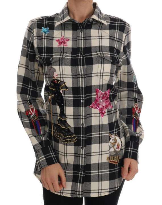 Priser på Dolce & Gabbana Enchanted Sequin Checkered Wool Shirt