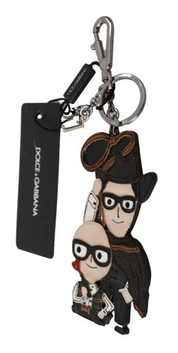 Priser på Dolce & Gabbana Chic Leather-Trim Keychain with Brass Accents