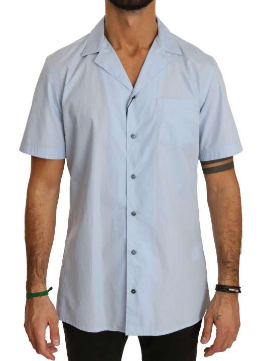 Priser på Dolce & Gabbana Elegant Blue Cotton Casual Shirt