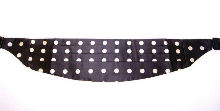 Priser på Dolce & Gabbana Elegant Silk Black Polka Dot Cummerbund