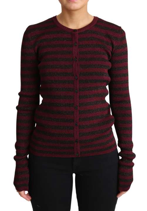 Priser på Dolce & Gabbana Elegant Striped Viscose Cardigan