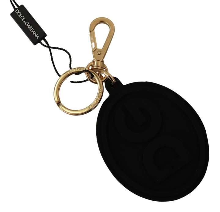 Priser på Dolce & Gabbana Elegant Black and Gold Keychain Accessory