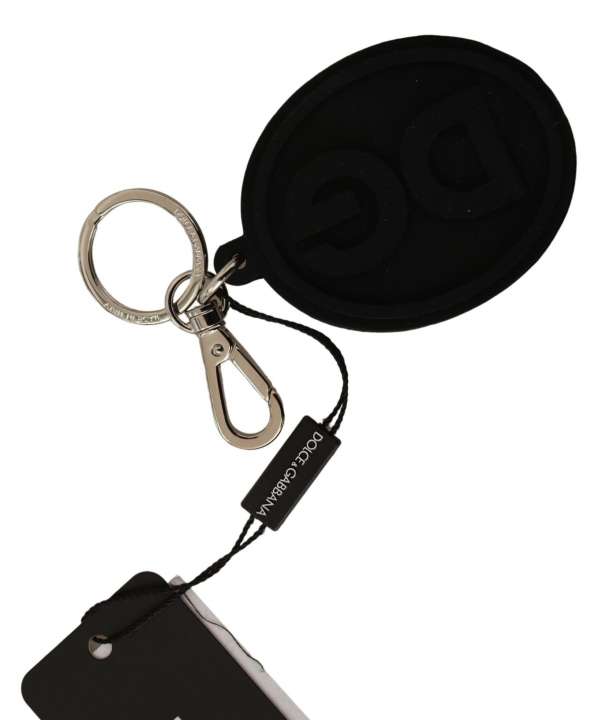 Priser på Dolce & Gabbana Chic Black Rubber & Brass Logo Keychain