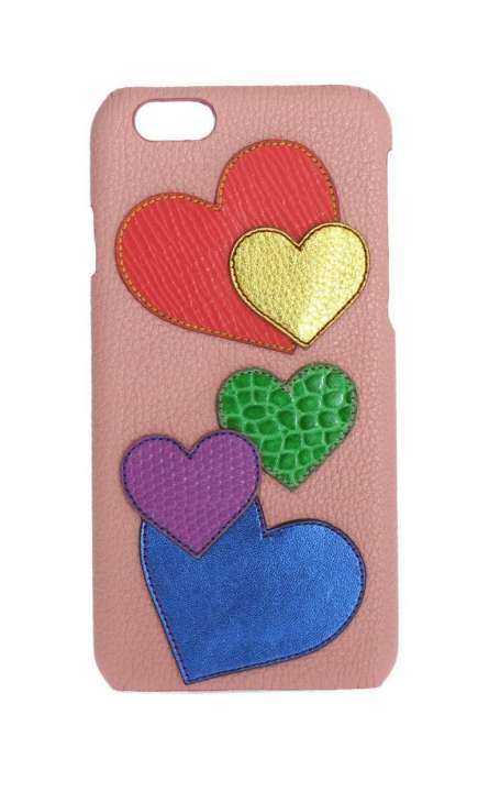 Priser på Dolce & Gabbana Chic Pink Leather Heart-Embellished Phone Cover