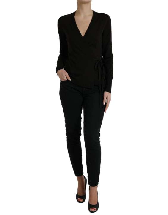 Priser på Dolce & Gabbana Elegant Black Virgin Wool Cardigan