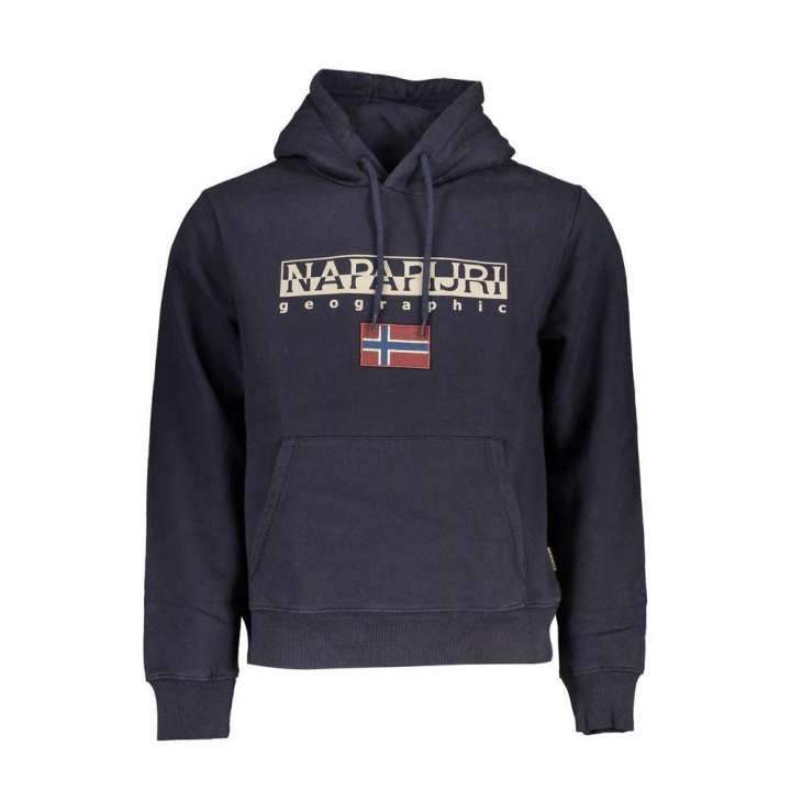 Priser på Napapijri Elevated Casual Blue Hooded Sweatshirt