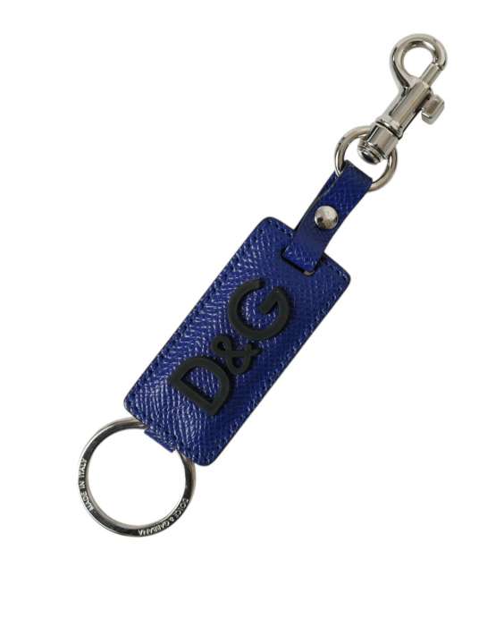 Priser på Dolce & Gabbana Elegant Blue Trifold Calf Leather Key Holder