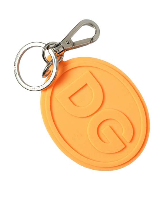 Priser på Dolce & Gabbana Elegant Orange Charm Keyring with Silver Detail