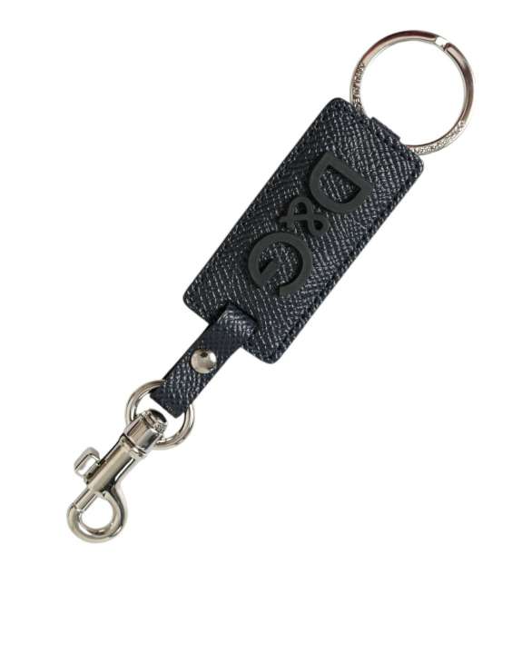 Priser på Dolce & Gabbana Elegant Leather Keychain in Black & Silver