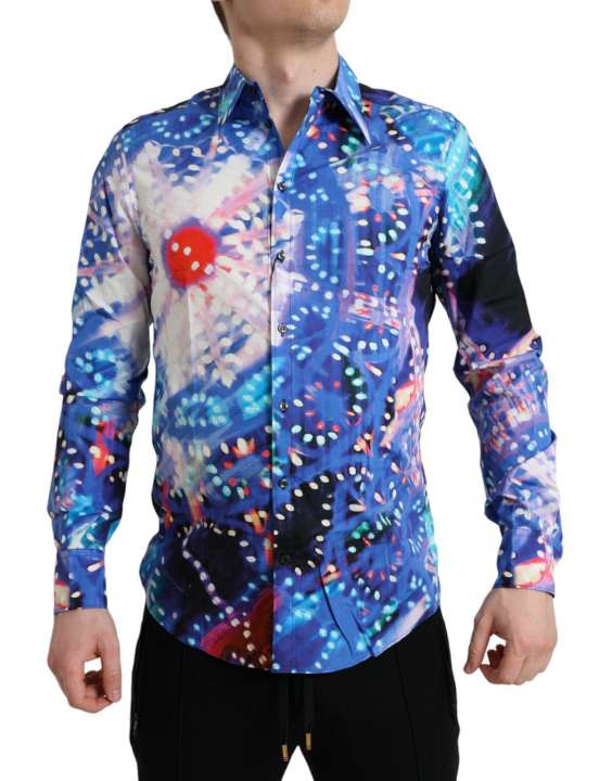 Priser på Dolce & Gabbana Multicolor Luminarie Slim MARTINI Shirt