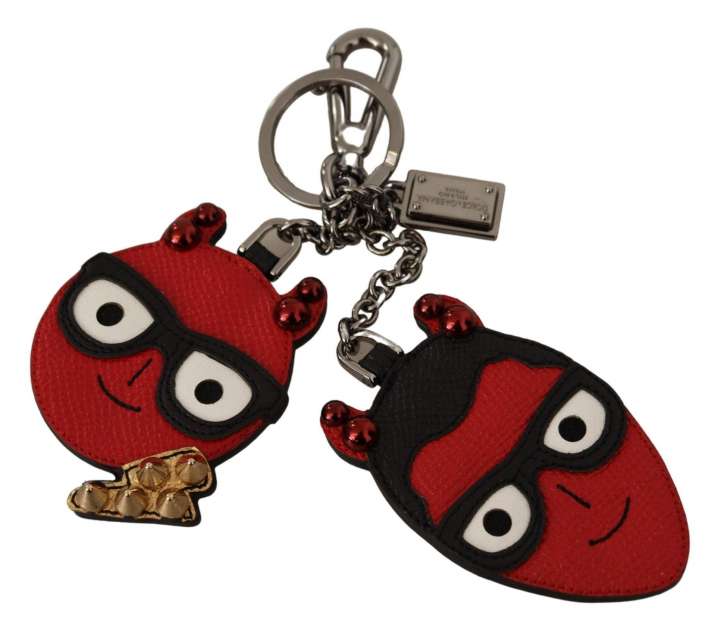 Priser på Dolce & Gabbana Elegant Red Leather & Brass Designer Keyring