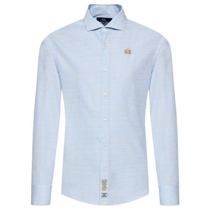 Priser på La Martina Light Blue Cotton Shirt