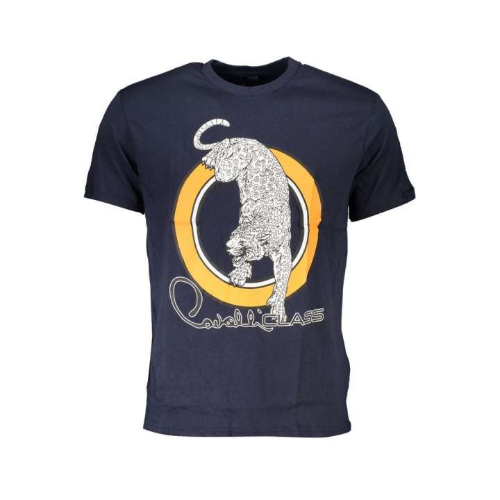 Priser på Cavalli Class Blue Cotton T-Shirt