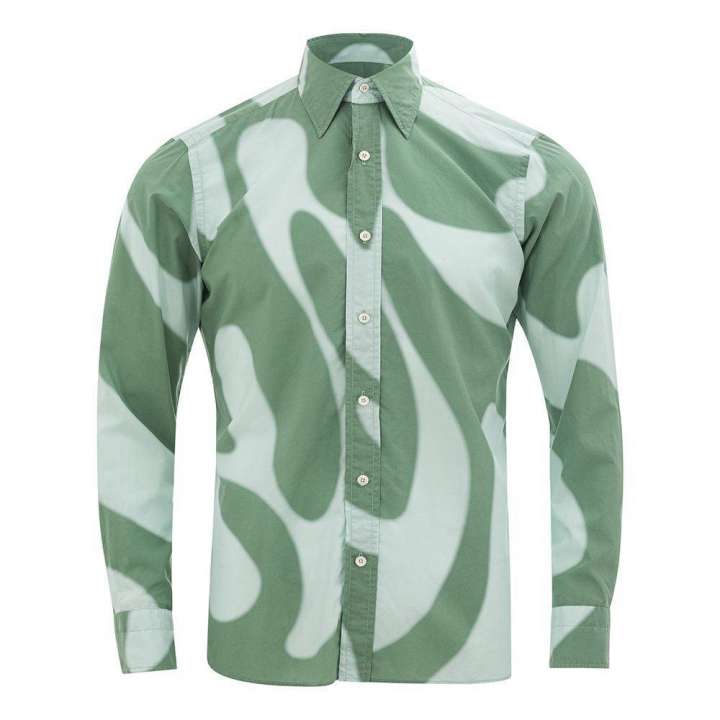 Priser på Tom Ford Elegant Green Cotton Shirt for Herre