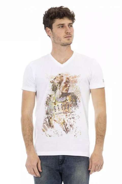 Priser på Trussardi Action Elegant V-Neck Short Sleeve T-Shirt