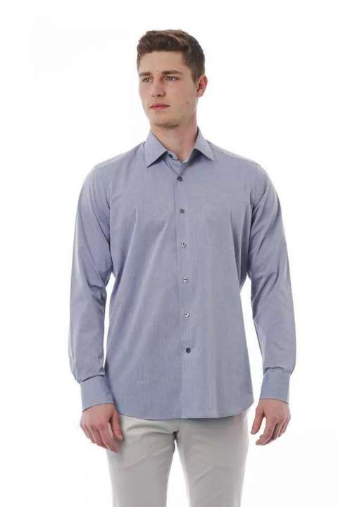 Priser på Bagutta Gray Cotton Herre Shirt