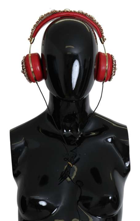 Priser på Dolce & Gabbana Exquisite Red Crystal Leather Headphones