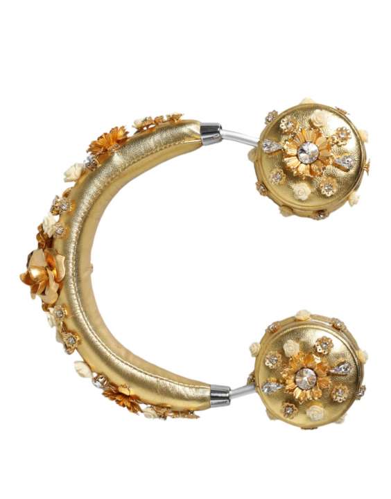 Priser på Dolce & Gabbana Gold Leather Floral Crystal Angel Headset Headphones