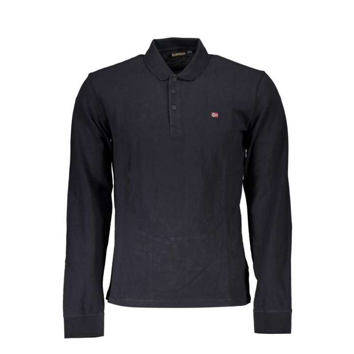 Priser på Napapijri Black Cotton Herre Polo Shirt