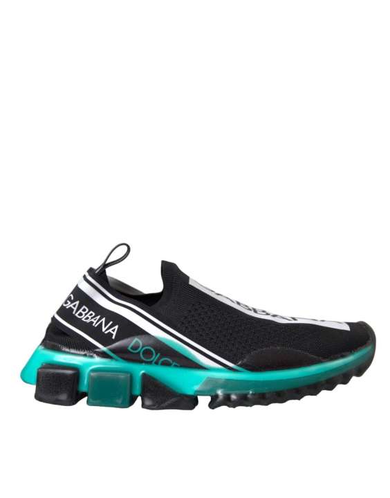 Priser på Dolce & Gabbana Black Blue Sorrento Slip On Sneakers Shoes