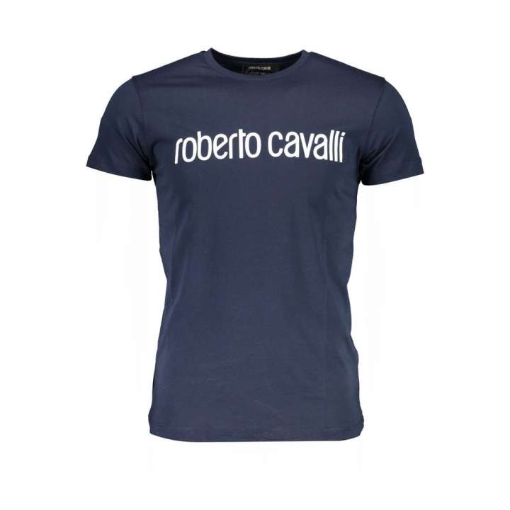 Priser på Roberto Cavalli Blue Cotton Herre T-Shirt