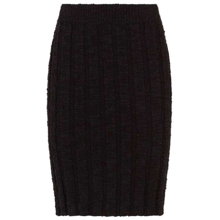 Priser på Dolce & Gabbana Black Wool Vergine Skirt