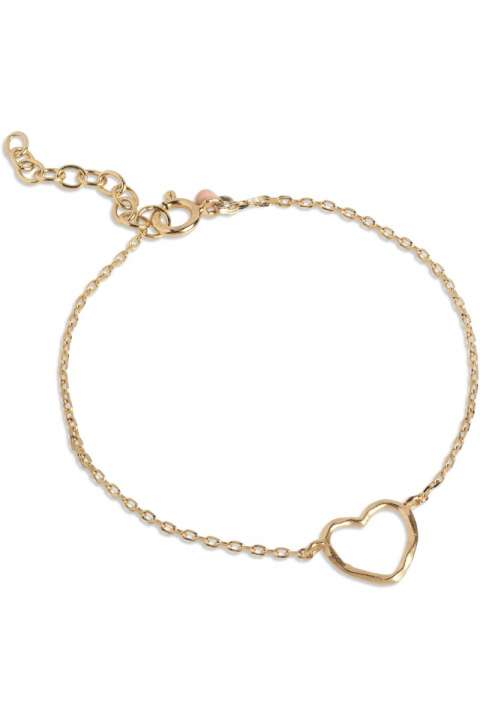 Priser på â¤ï¸Ž Enamel - Armbånd - Bracelet Organic Heart - Guld