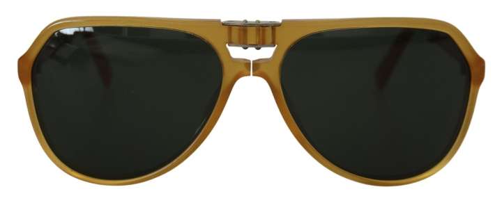 Priser på Dolce & Gabbana Chic Yellow Aviator Acetate Solbriller