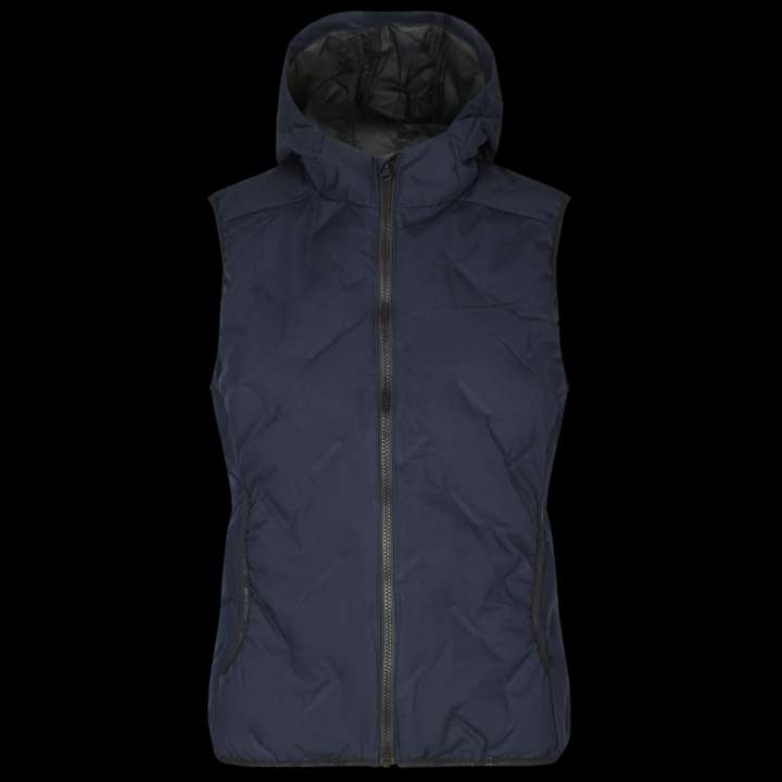 Priser på GEYSER by ID Quilted Dame Vest m. hætte - Navy - L