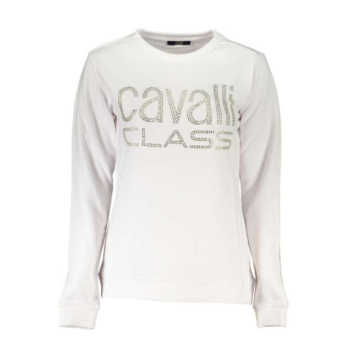 Priser på Cavalli Class White Cotton Sweater