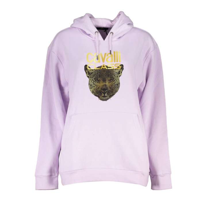 Priser på Cavalli Class Purple Cotton Sweater