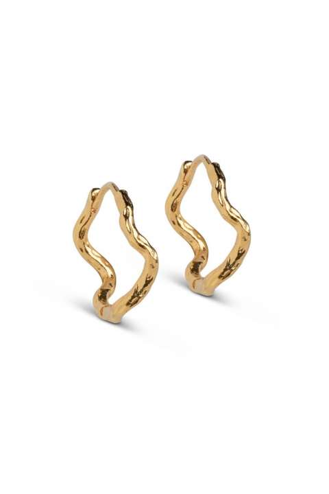 Priser på â¤ï¸Ž Enamel - Øreringe - Holly Hoops Large - Gold