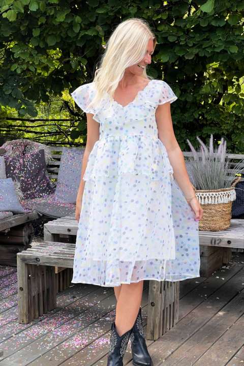 Priser på Loved by Lykke - Kjole - Confetti SS Dress - Multi Dot Pastell