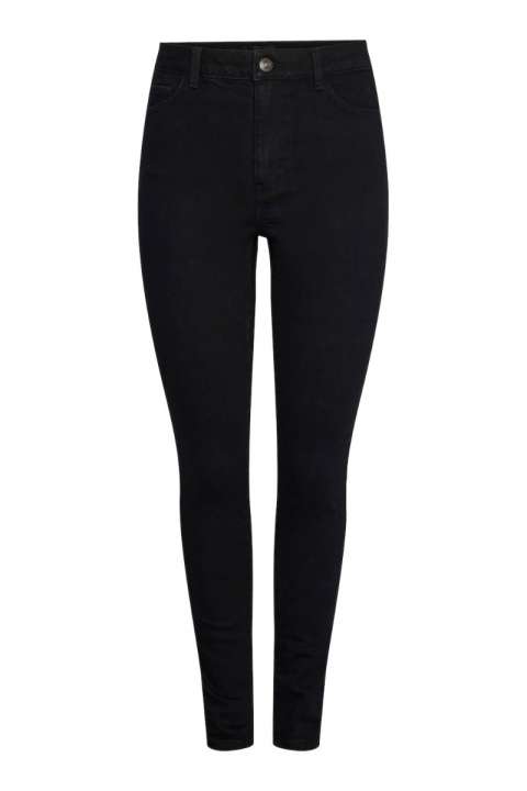 Priser på Pieces - Jeans - PC Dana HW Skinny Jeans - Black Denim