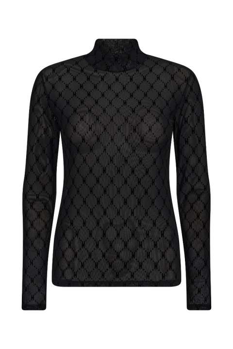 Priser på Hype The Detail - Bluse - Mesh Turtle Neck - Sort