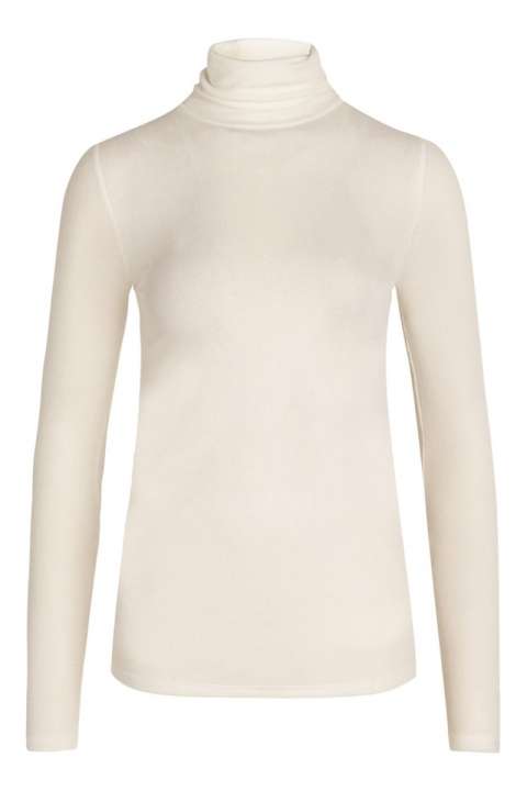 Priser på Bruuns Bazaar - Bluse - AngelaBB Roll Neck - Snow White