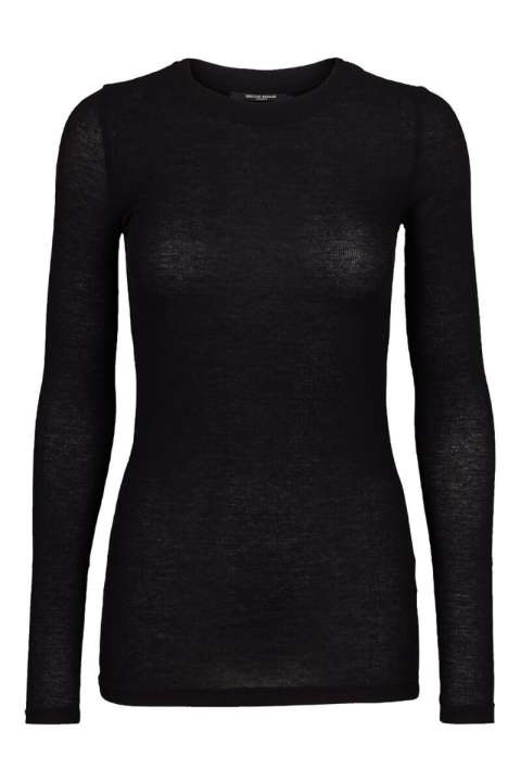 Priser på Bruuns Bazaar - Bluse - AngelaBB LS T-shirt - Black