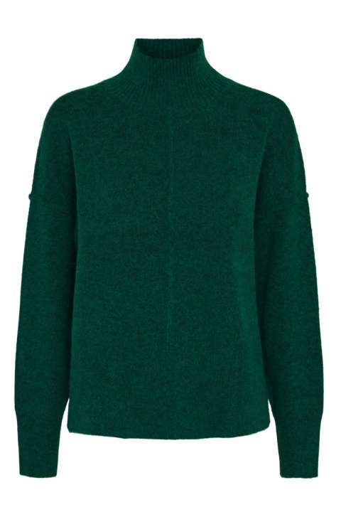 Priser på Y.A.S - Strik - Yas Balis Ls High Neck Knit - Fir