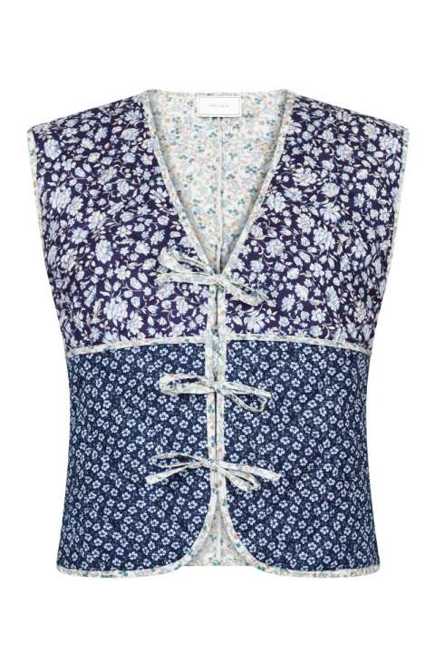 Priser på Neo Noir - Vest - Karine Quilt Combination Vest - Blue