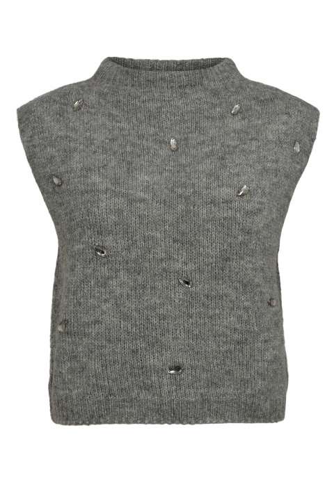 Priser på Nümph - Vest - Nusaidani Vest - Medium Grey Melange