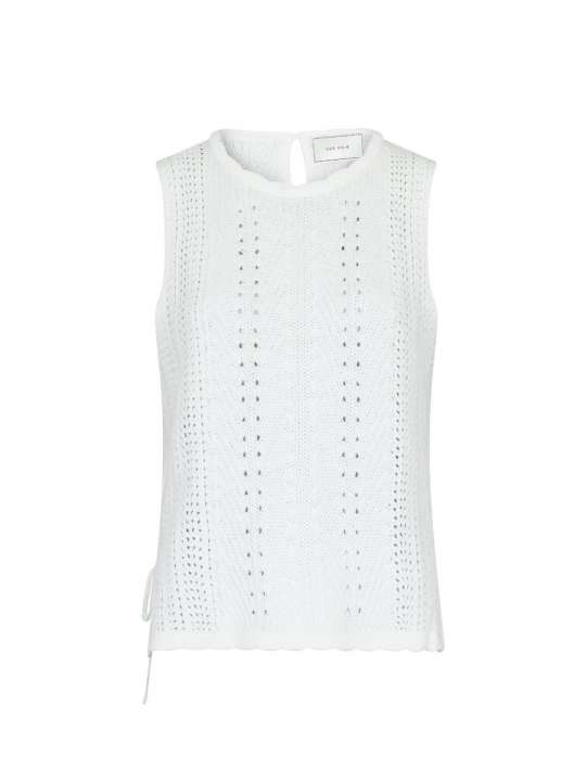 Priser på Neo Noir - Top - Aritza Crochet Knit Top - White