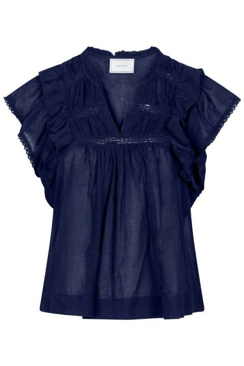 Priser på Neo Noir - Top - Jayla S Voile Top - Navy