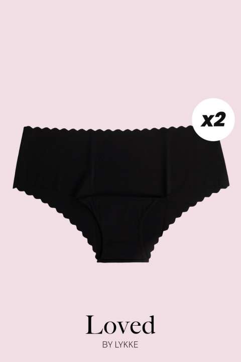 Priser på Loved by Lykke - Undertøj - Loved Panties 2-Pack - Black