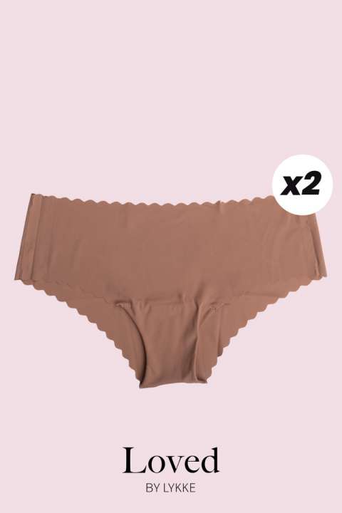 Priser på Loved by Lykke - Undertøj - Loved Panties 2-Pack - Mocca