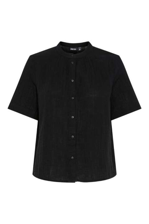 Priser på Pieces - Skjorte - PC Mastina SS Shirt - Black