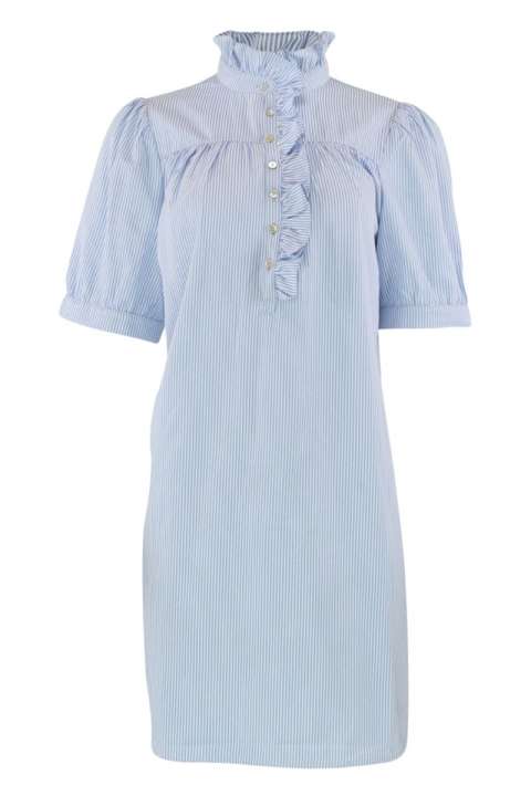 Priser på Continue - Kjole - Arianna SS Dress - Blue Stripe