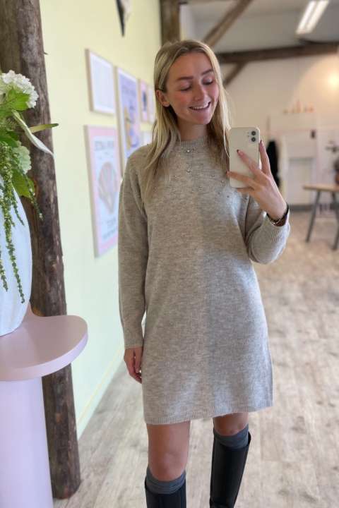 Priser på JDY - Kjole - Jdy Nami Life L/S Sparkle Dress - Silver Lining