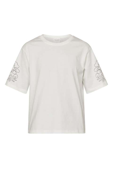 Priser på Sisters Point - T-shirt - Heda-Loose - Cream/Black