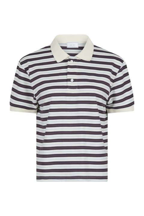 Priser på Neo Noir - T-shirt - Beta Stripe Polo Tee - Brown