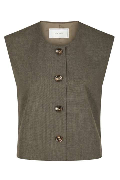 Priser på Neo Noir - Vest - Birtha Waistcoat - Brown Melange